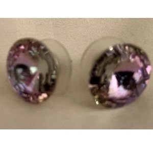 Vtg Swarovski SAL Crystal Studs pre-1988 3/4”